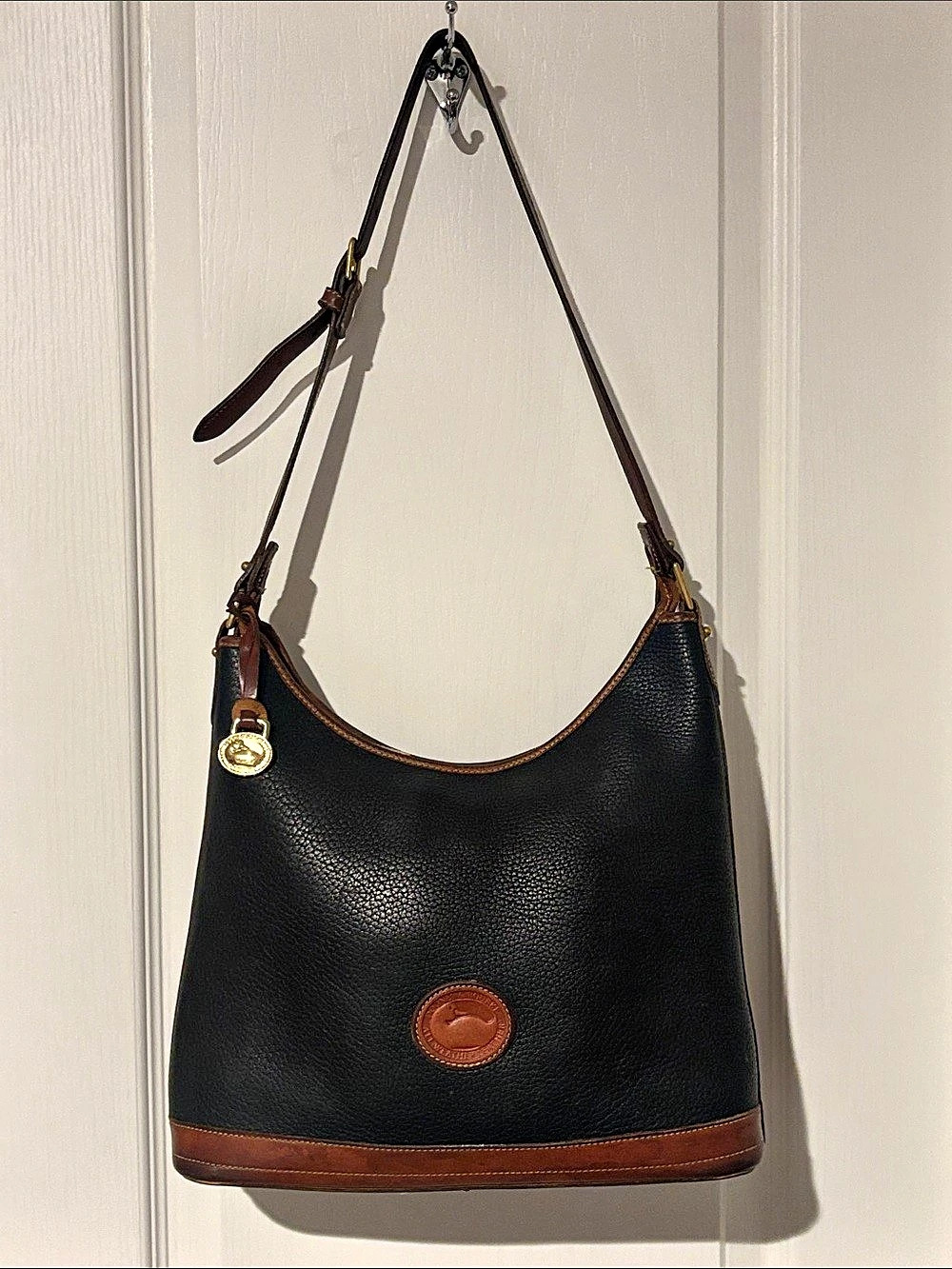 Dooney & Bourke Black & Brown Shoulder Bag